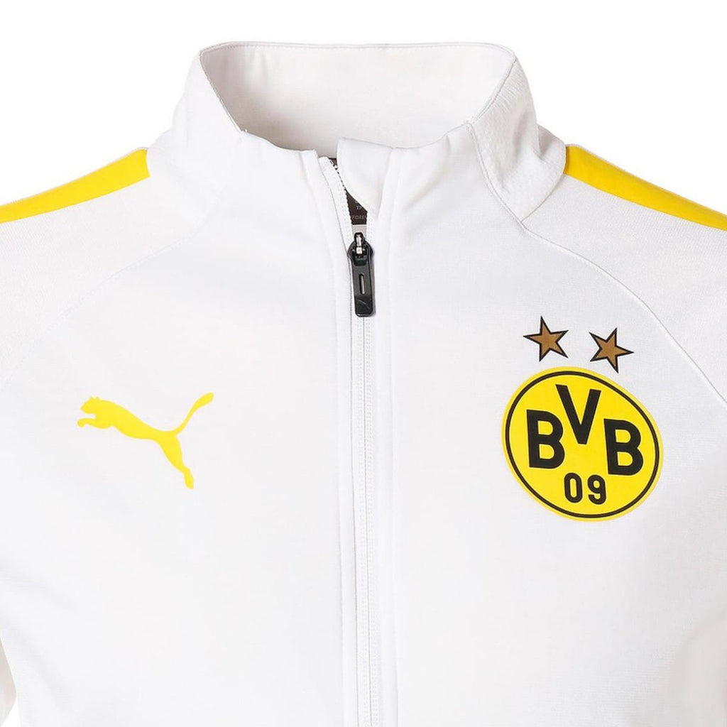 BVB Borussia Dortmund white/grey training bench tracksuit 2022 - Puma-3