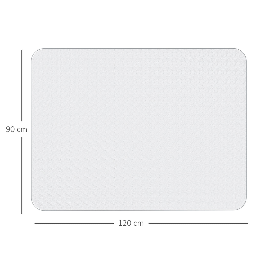 Tapis de chaise de bureau rectangulaire, antidérapants en plastique transparent 90x120cm-2