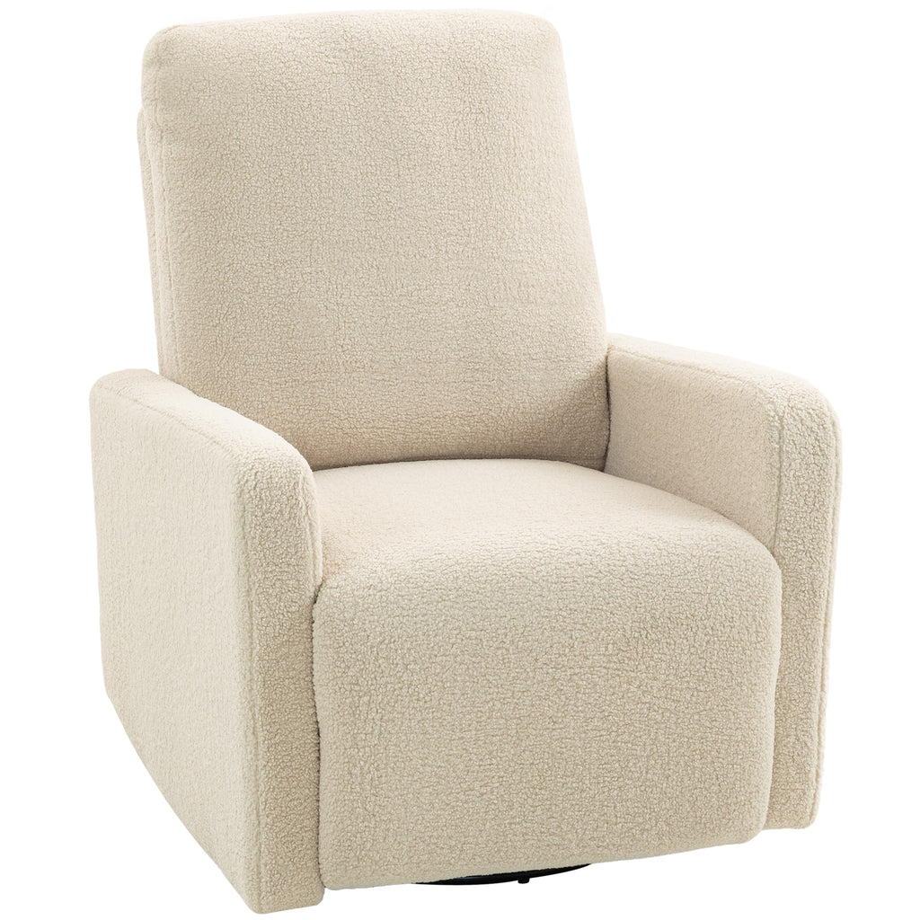 Fauteuil inclinable, fauteuil de relaxation avec repose-pieds, pivotant à 360° et basculant, 76 x 94 x 100 cm, beige-0