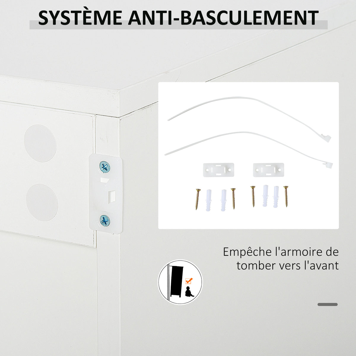 Buffet meuble de rangement 2 tiroirs coulissants 3 portes étagère réglable panneaux de particules 117 x 36 x 74 cm blanc-6
