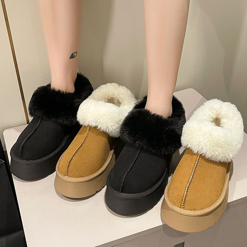 Women Short Plush Warm Snow Boots-0