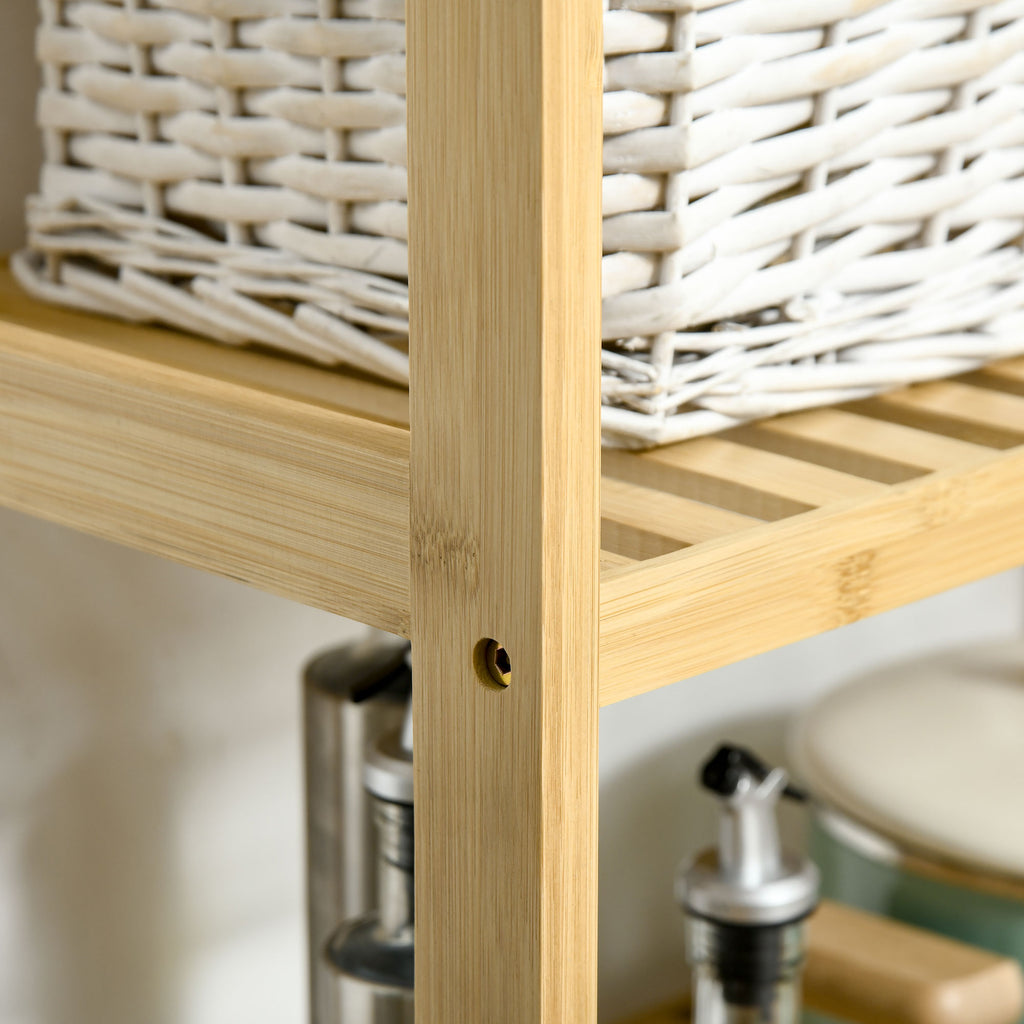 Étagère de rangement, étagère en bambou à 3 niveaux, bibliothèque pour salon, chambre et bureau, 62 x 33 x 80 cm-8