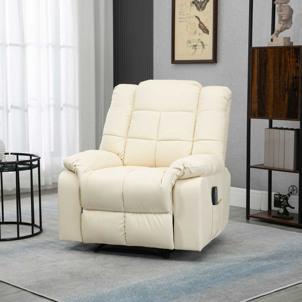 Fauteuil de massage fauteuil de relaxation massant dossier inclinable repose-pied fauteuil TV revêtement synthétique-9