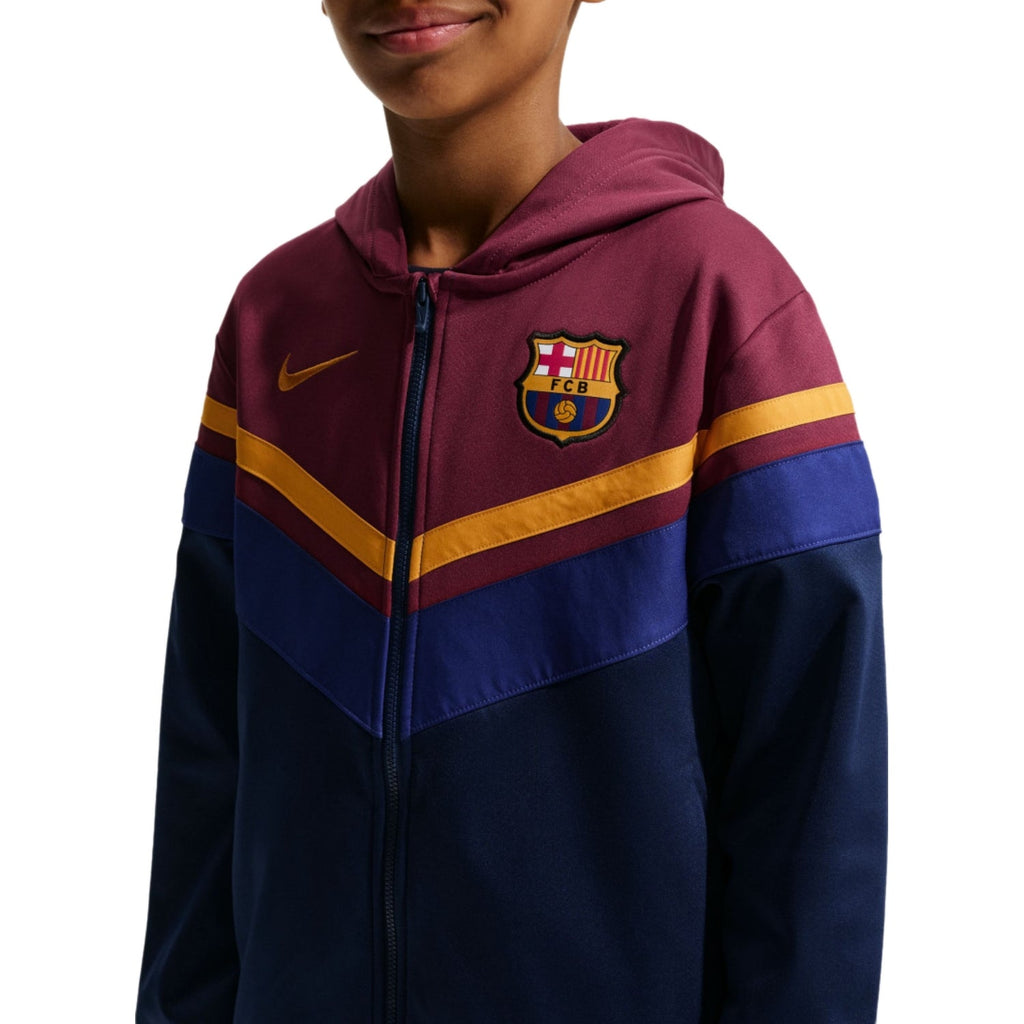 Kids - FC Barcelona casual presentation soccer tracksuit 2026/27 - Nike-2