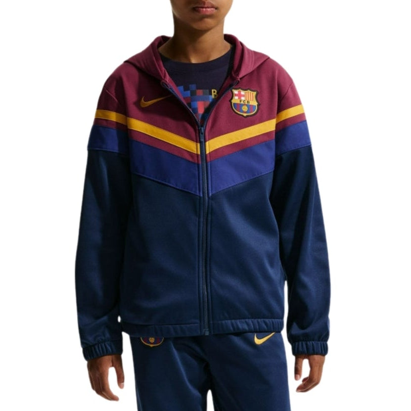 Kids - FC Barcelona casual presentation soccer tracksuit 2026/27 - Nike-0
