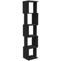 Bibliothèque étagère Design Moderne à 5 Niveaux – Rangement Pratique pour Maison ou Bureau, noir-0