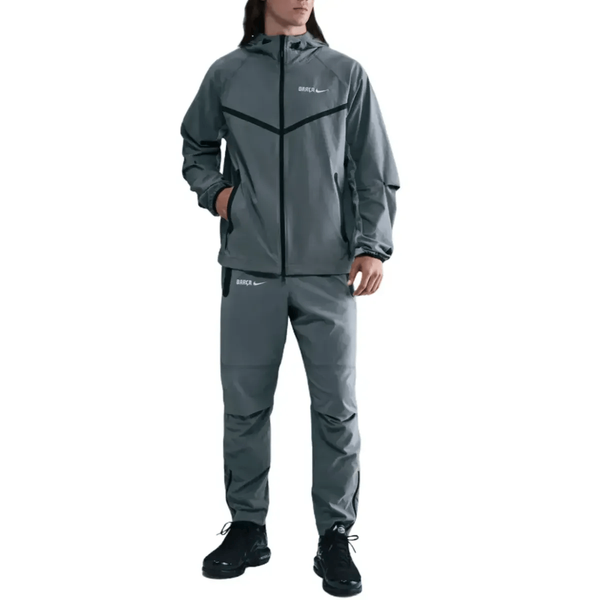FC Barcelona grey Tech Woven presentation tracksuit 2025/26 - Nike-4