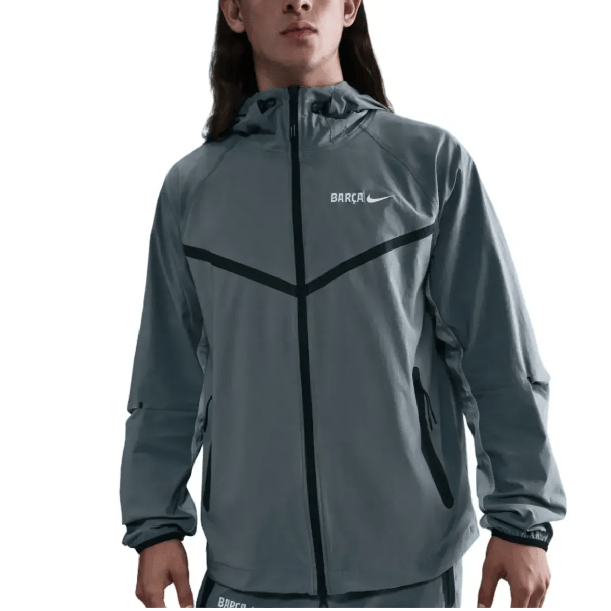 FC Barcelona grey Tech Woven presentation tracksuit 2025/26 - Nike-1