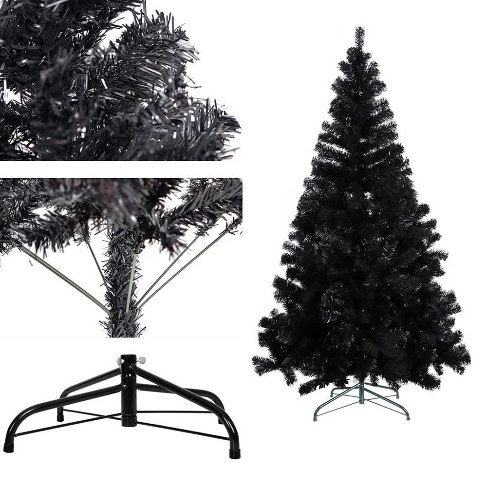 Albero di Natale artificiale nero – 210 cm, 1000 rami