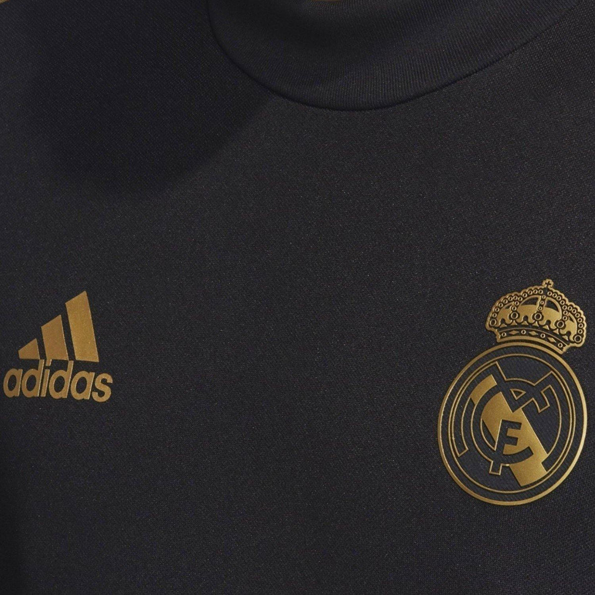 Real Madrid soccer black technical training tracksuit 2019/20 - Adidas-4