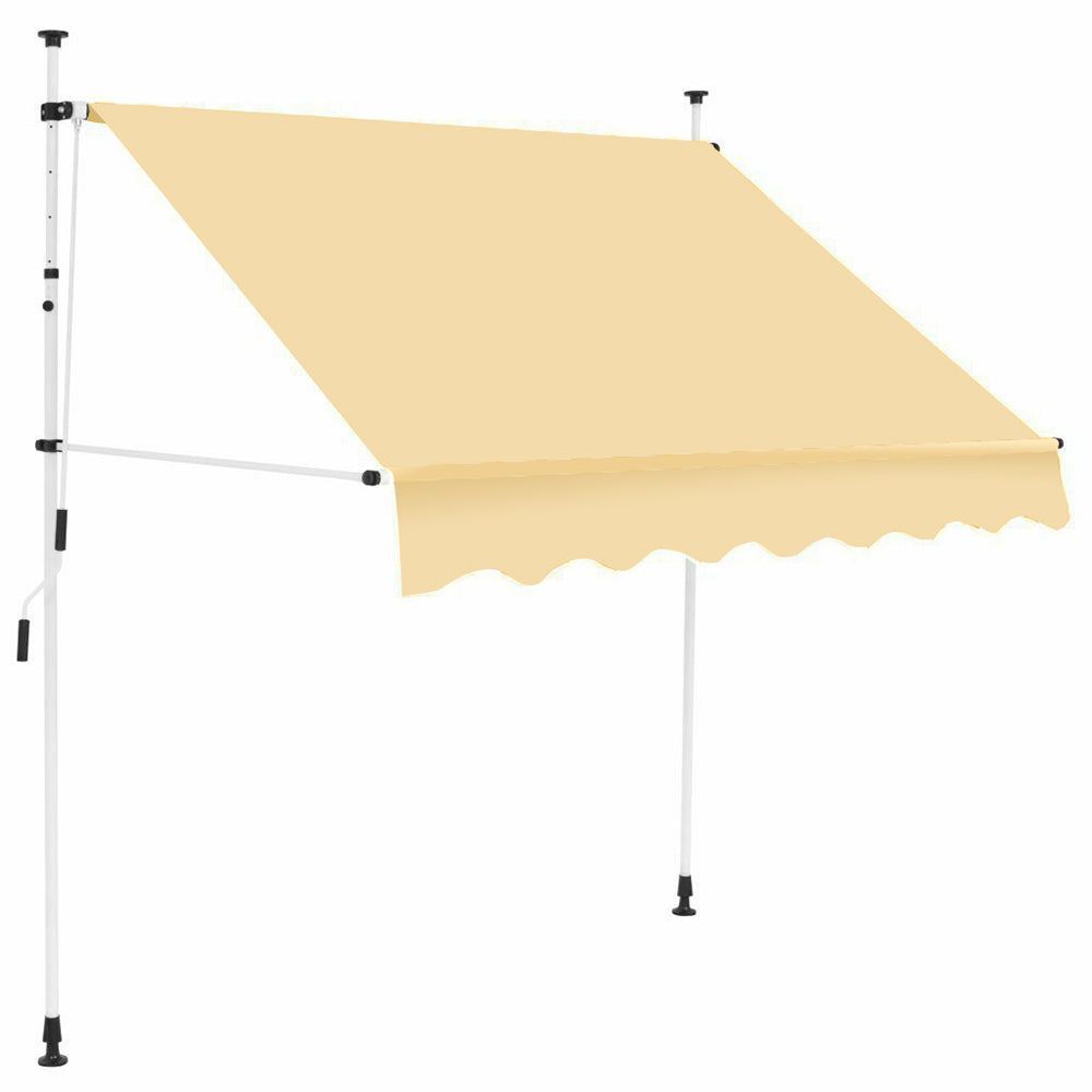 Tenda da sole avvolgibile beige – 250 × 120 cm