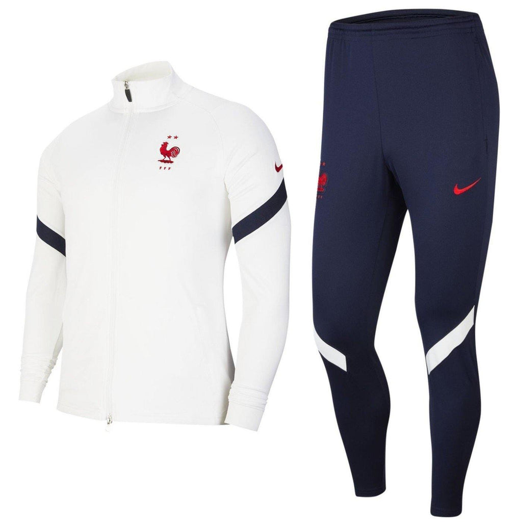 France training presentation Soccer tracksuit 2020/21 white/navy - Nike-0