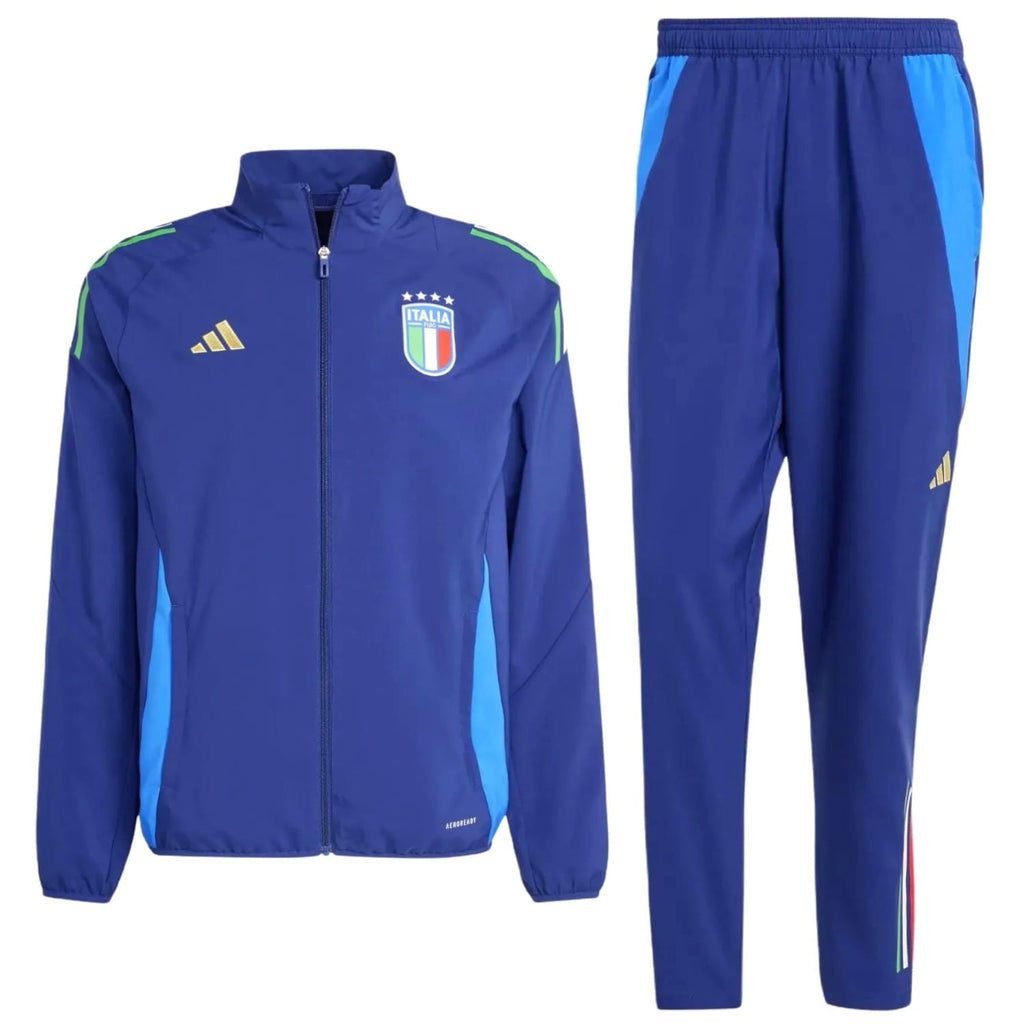 Italy training presentation Soccer tracksuit navy 2024/25 - Adidas-0