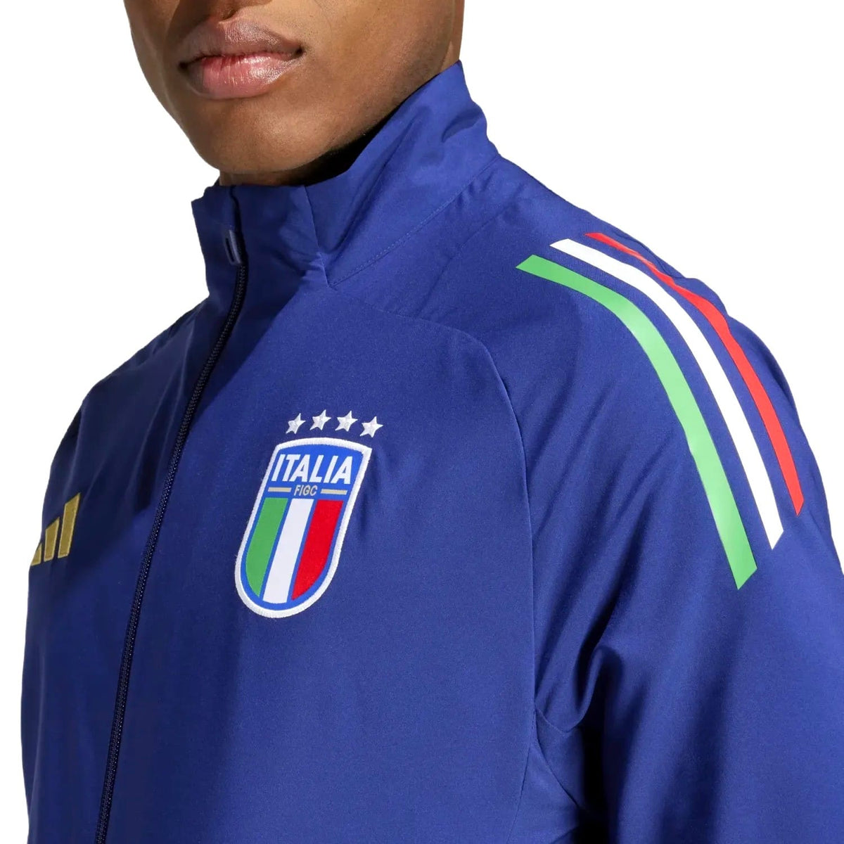 Italy training presentation Soccer tracksuit navy 2024/25 - Adidas-4