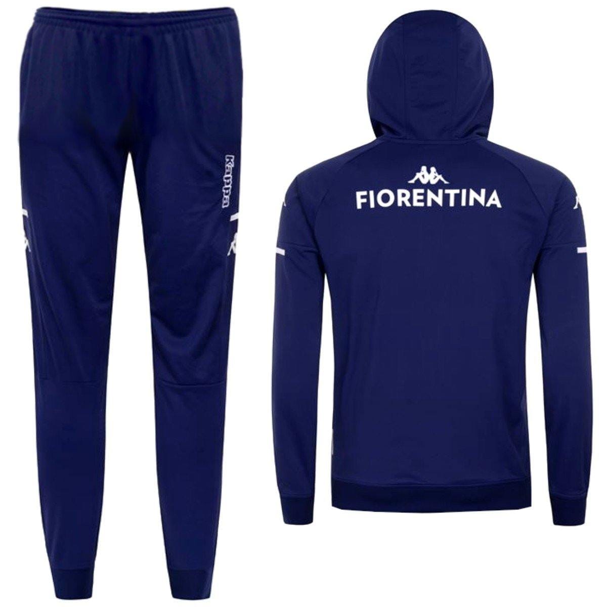 Fiorentina navy hooded presentation soccer tracksuit 2020/21 - Kappa-1