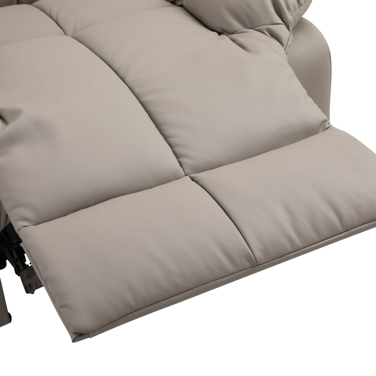 Fauteuil de massage fauteuil de relaxation massant avec dossier inclinable manuellement et repose-pied fauteuil TV revêtement synthétique télécommande incluse gris-9