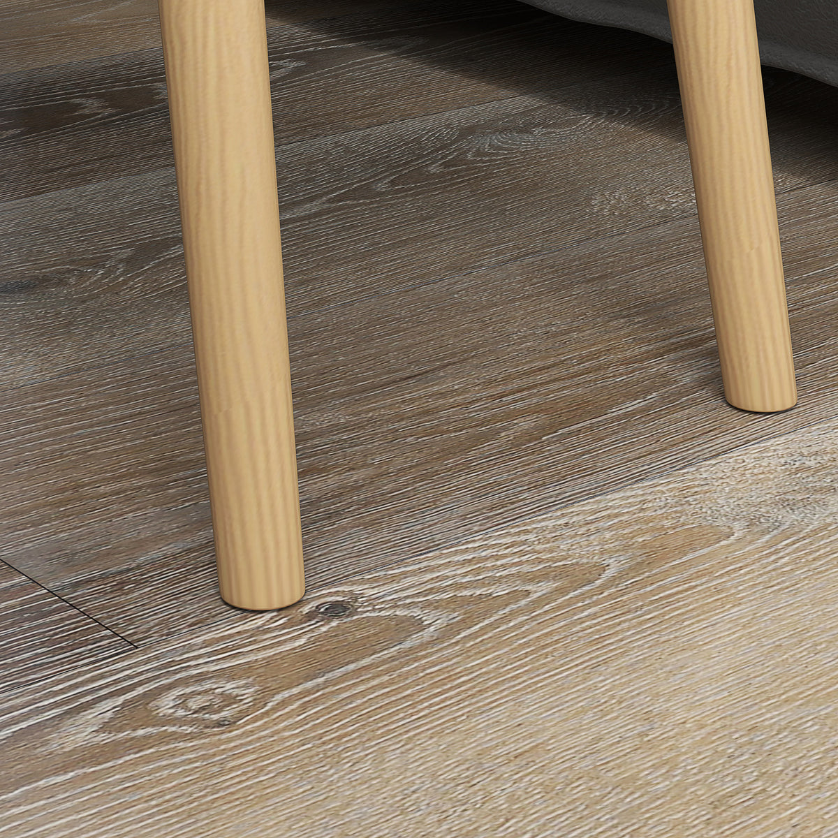 Lot de 2 tables basses gigognes design scandinave pieds en bois et plateau en bois, aspect naturel-8