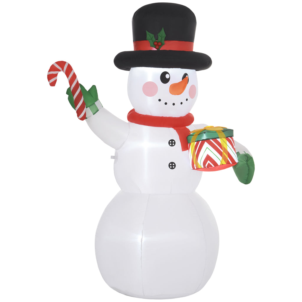 Pupazzo di neve gonfiabile di Natale 180 cm con luci LED e gonfiatore