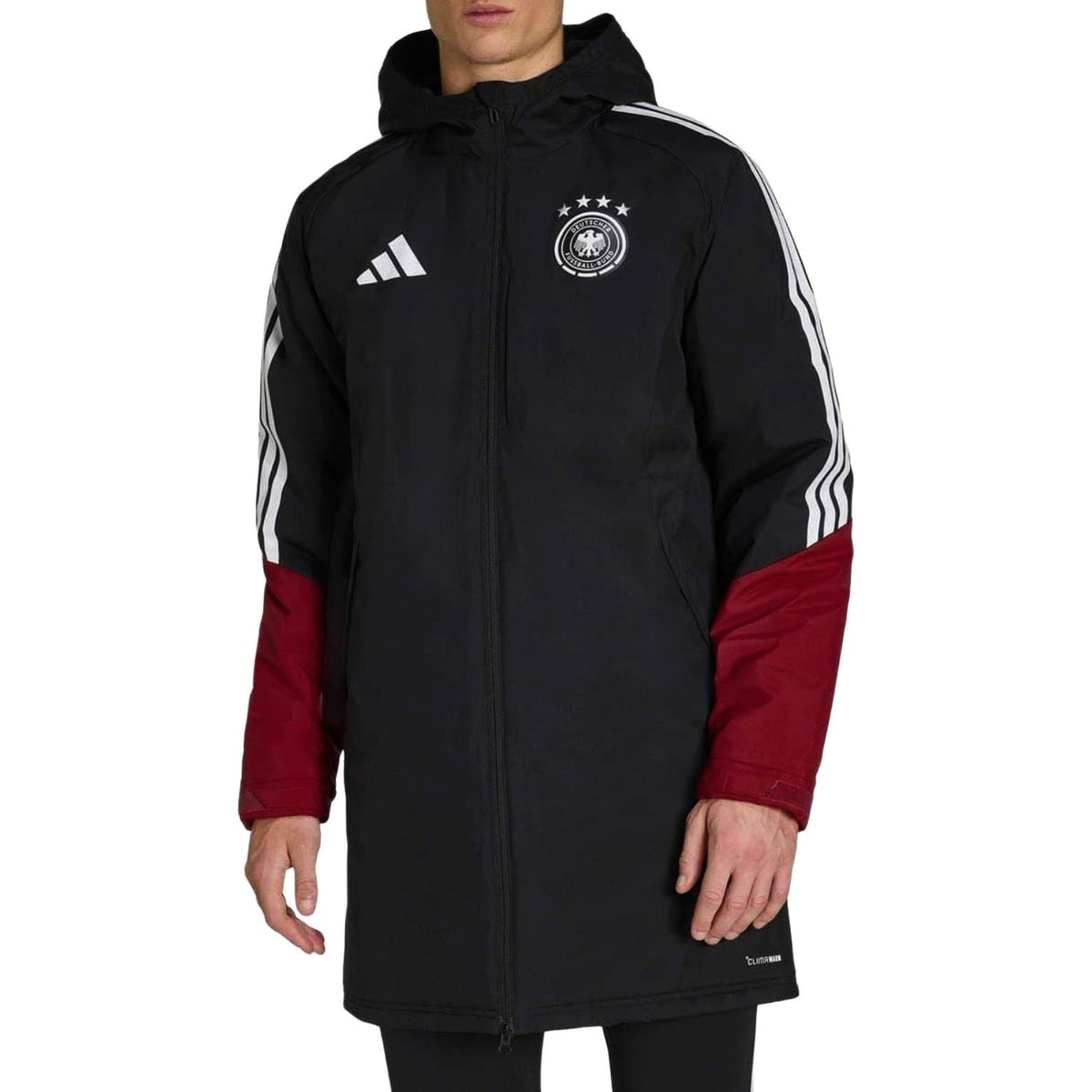 Germany black training bench parka jacket 2026/27 - Adidas-0