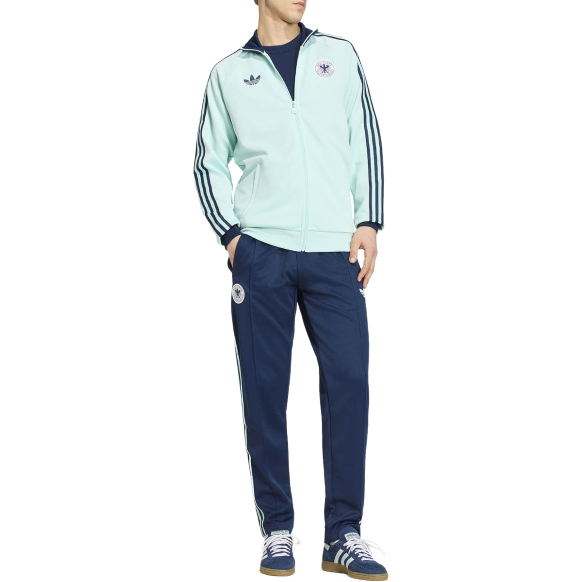 Germany light blue Originals casual presentation tracksuit 2026/27 - Adidas-1