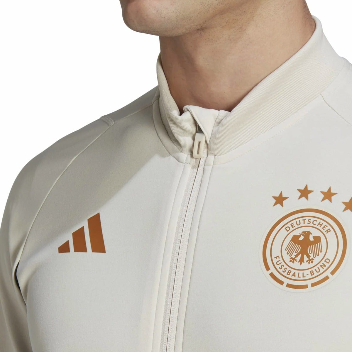 Germany training bench Soccer tracksuit 2022/23 white/black - Adidas-4