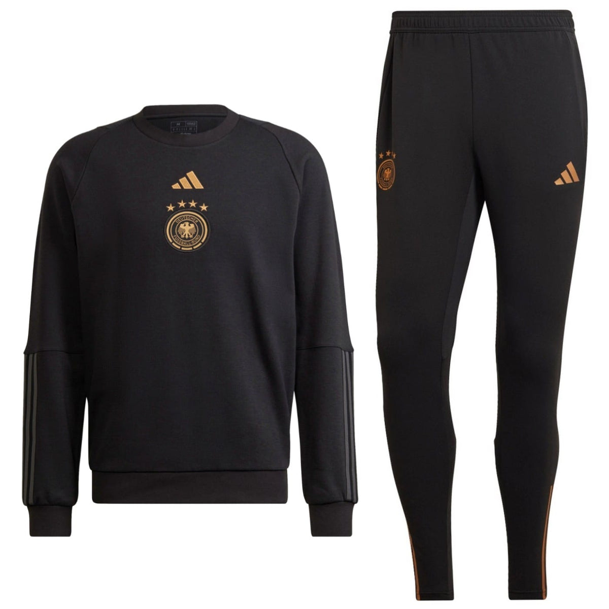 Germany Soccer black training sweat tracksuit 2022/23 - Adidas-0