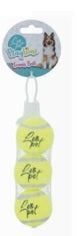 LEOPET SET 3 PALLINE DA TENNIS GIALLE  Ø 6,5 CM.