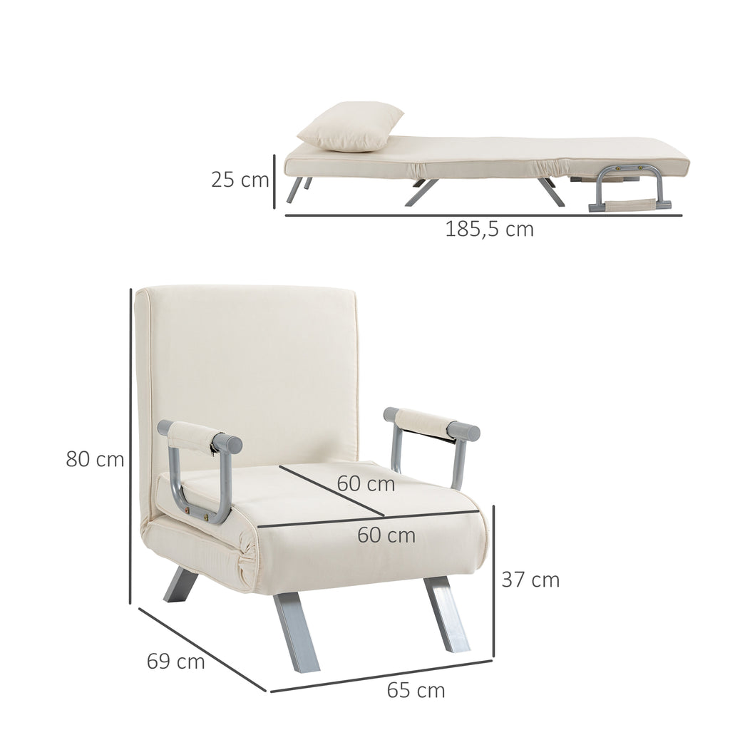 Fauteuil chauffeuse canapé-lit Convertible 1 Place déhoussable Grand Confort Coussin Pieds accoudoirs-2