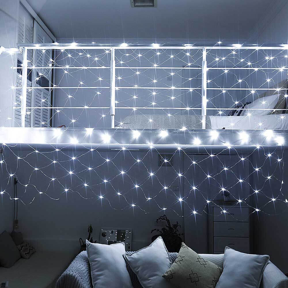 Rete luminosa per Natale – 128 LED bianco freddo