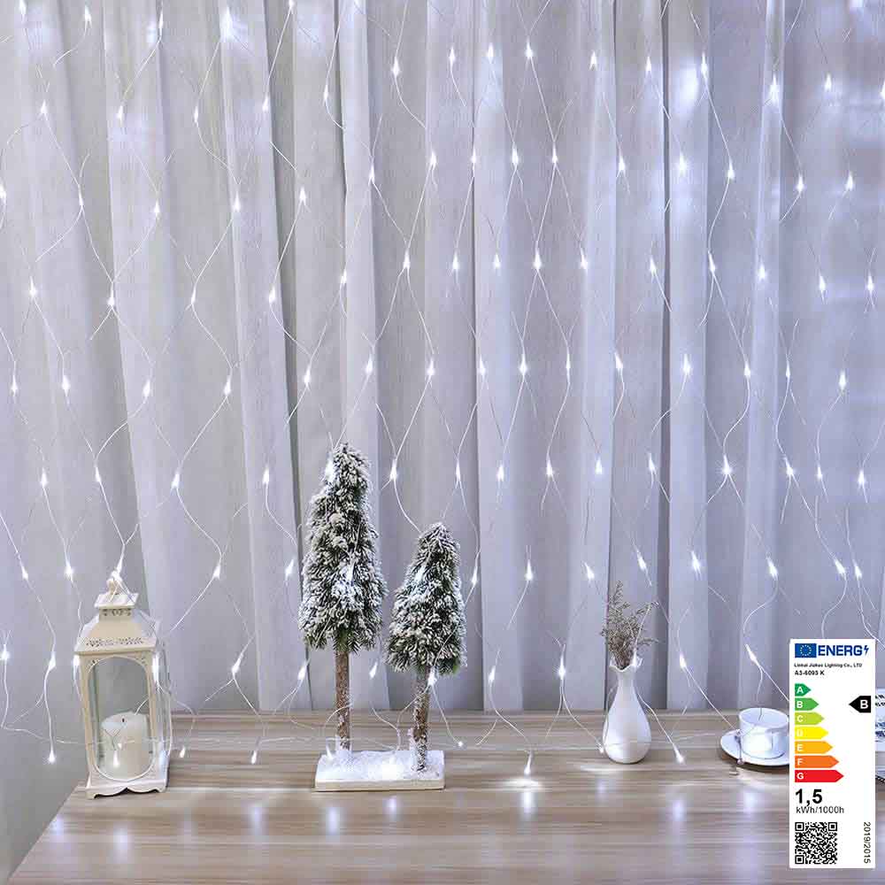 Rete luminosa per Natale – 128 LED bianco freddo