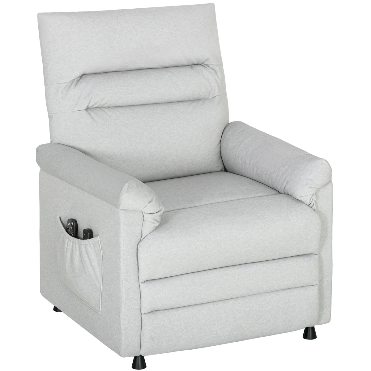 Fauteuil relax électrique massant et chauffant, fauteuil inclinable, repose-pieds, moteur silencieux, 82x99x106cm, gris-0