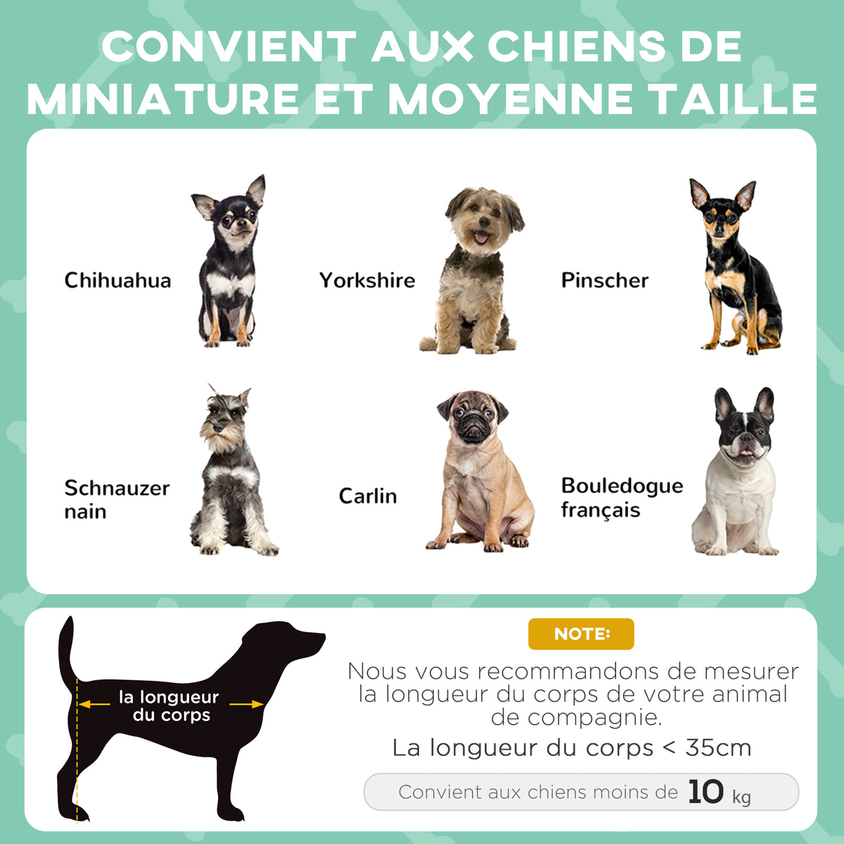 Lit pour chien chat sur pieds lit chien surélevé velum anti-UV oxford sac de transport inclus 61 x 46 x 63 cm gris-3