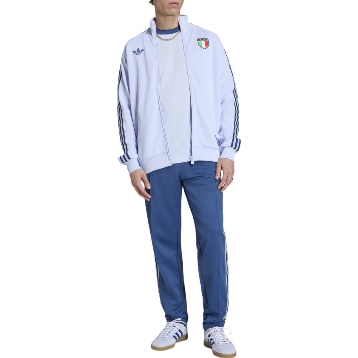 Italy light blue Originals casual presentation tracksuit 2026/27 - Adidas-3