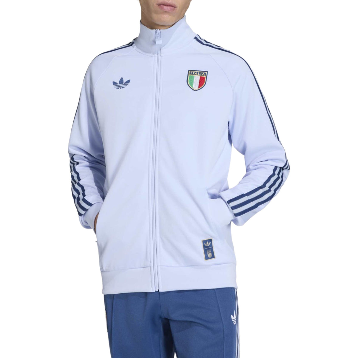 Italy light blue Originals casual presentation tracksuit 2026/27 - Adidas-0