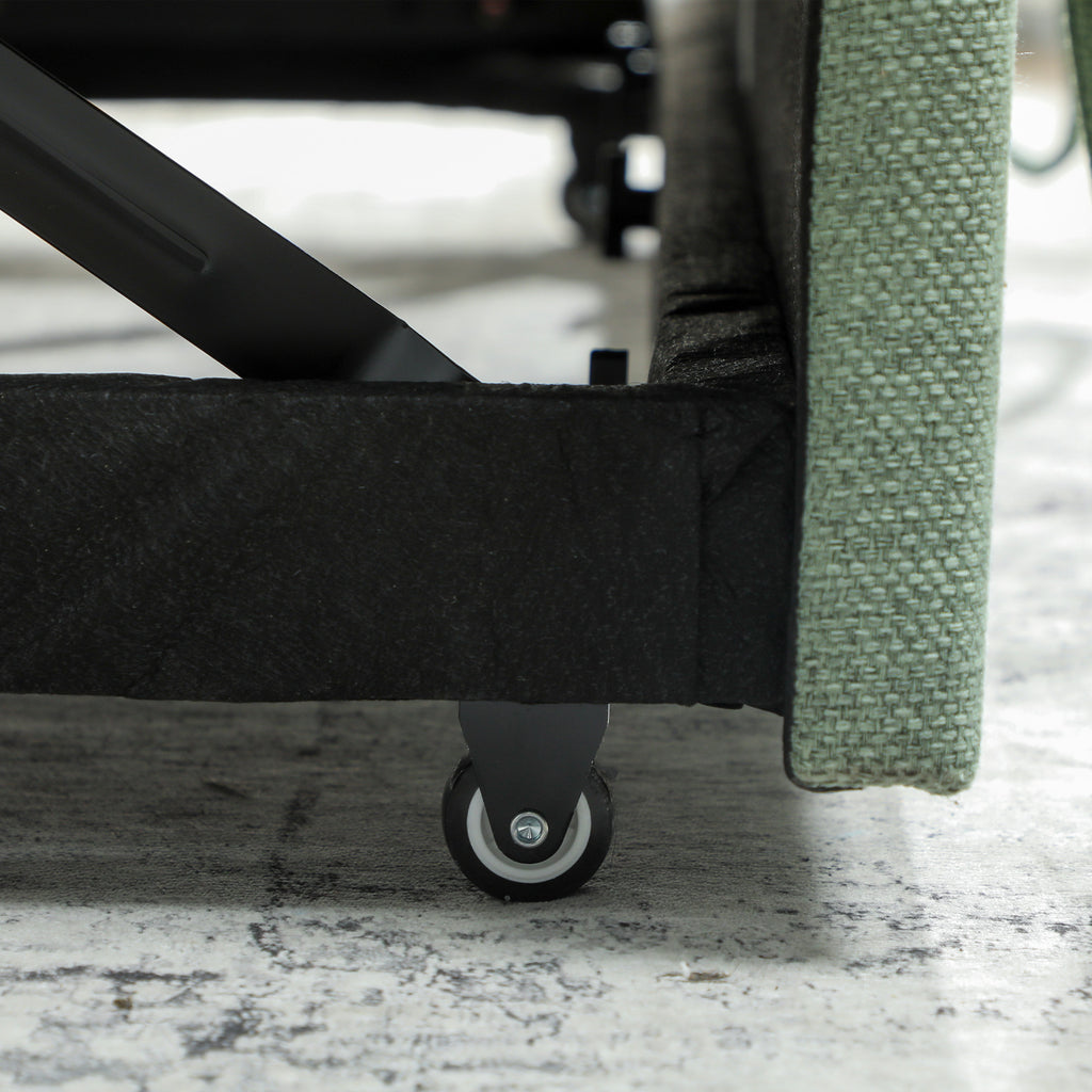 Canapé Convertible 2 Places 3 en 1, Canapé-Lit Clic Clac 160 cm, Dossier Réglable, Assise Large, 2 Oreillers, Vert-9
