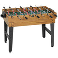 Table multijeux 13 en 1, table de jeu baby-foot, billard, ping-pong, 121x109x80cm, pour enfants et adultes, noyer clair-0
