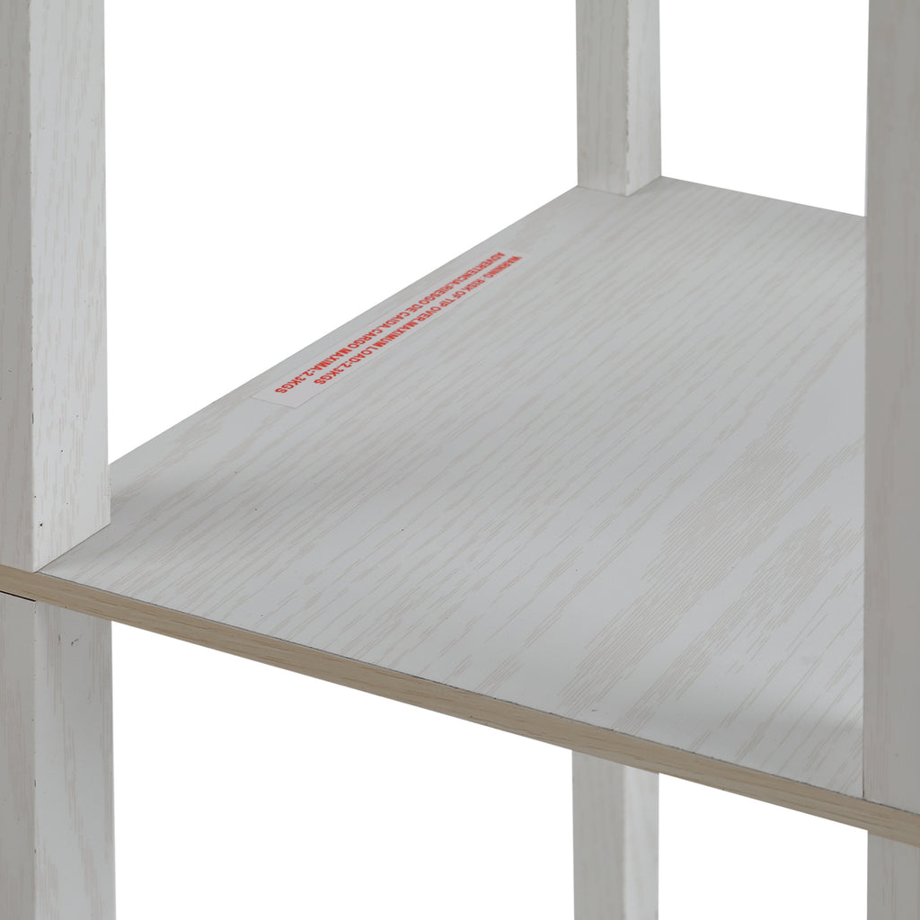 Lampadaire étagère 26L x 26l x 160H cm 3 étagères 4 Niveaux MDF Blanc-6