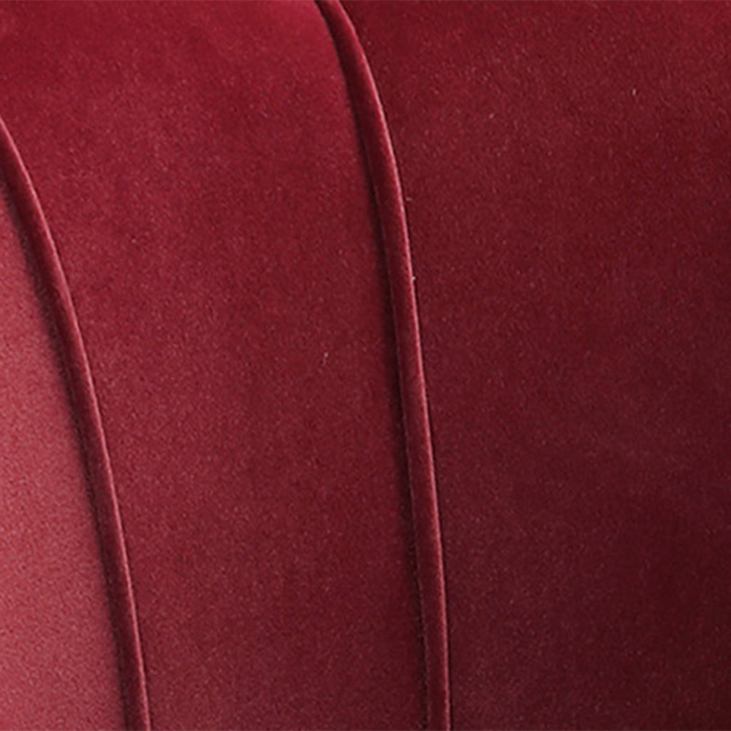 Fauteuil salon fauteuil en velours fauteuil coquillage avec pieds en métal doré pour chambre à coucher, rouge-7