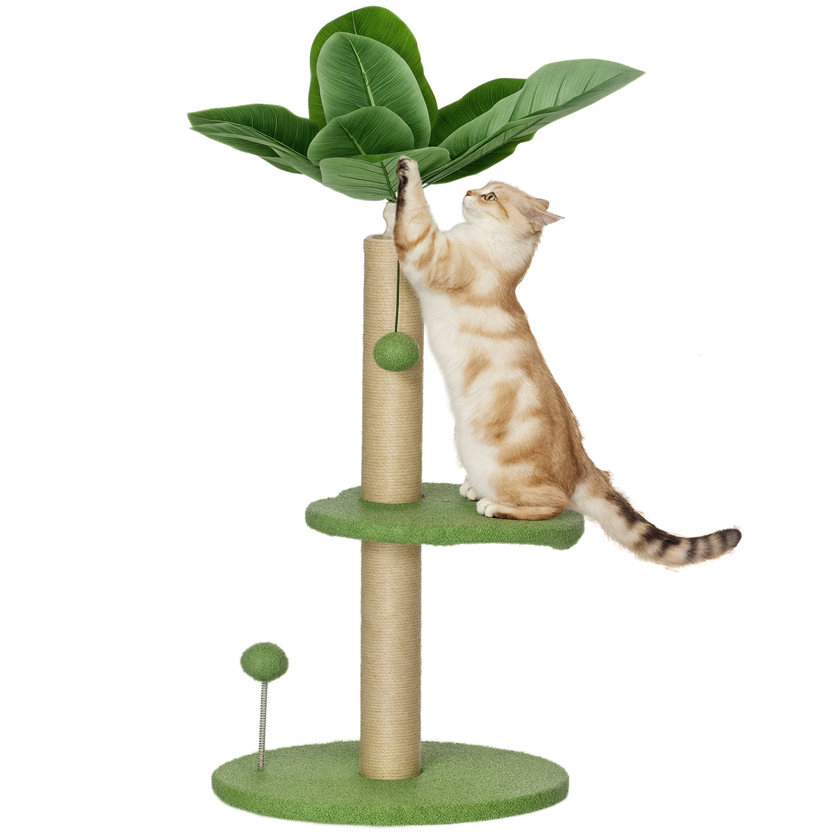 Tiragraffi per gatti a forma di albero, 83 cm, verde