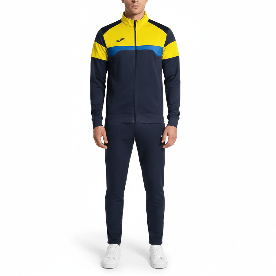 Danubio III Elite training Tracksuit European Style Slim-Fit - Navy/Yellow - Joma-1