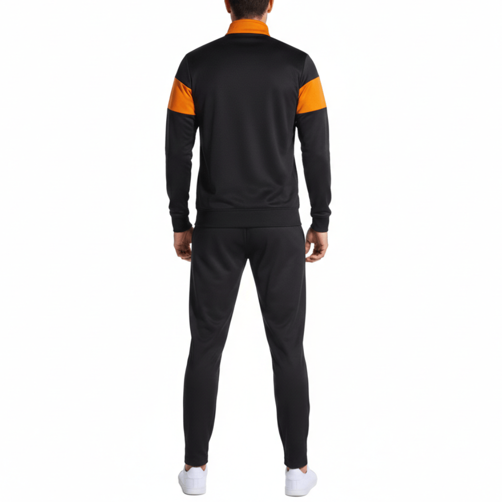Danubio III Elite training Tracksuit European Style Slim-Fit - Black/Orange - Joma-1