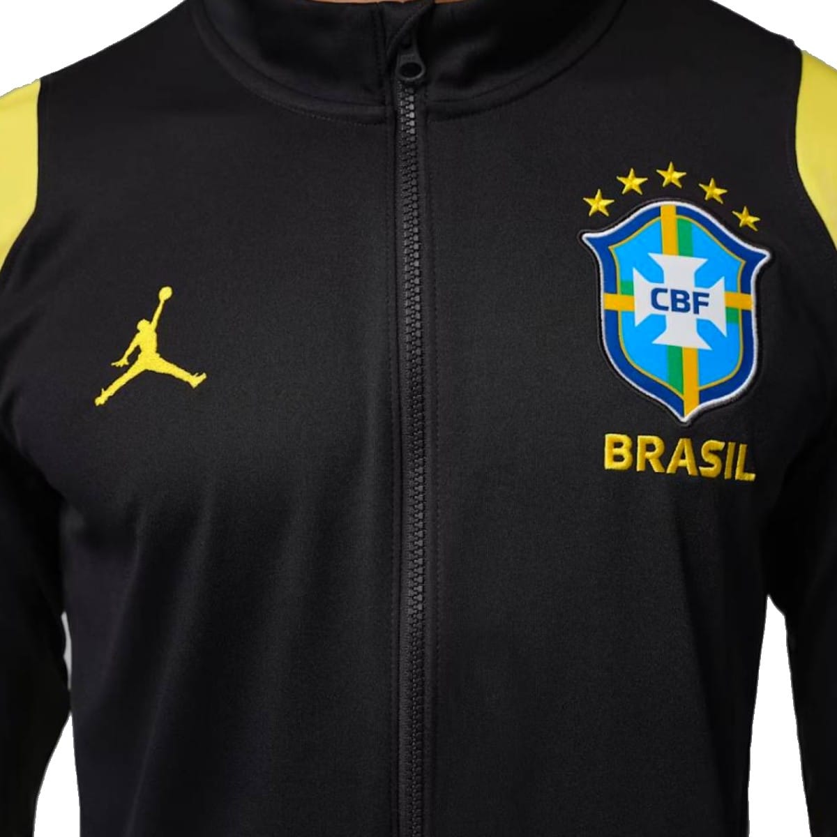 Jordan x Brazil black training bench Soccer tracksuit 2026/27 - Jordan-1