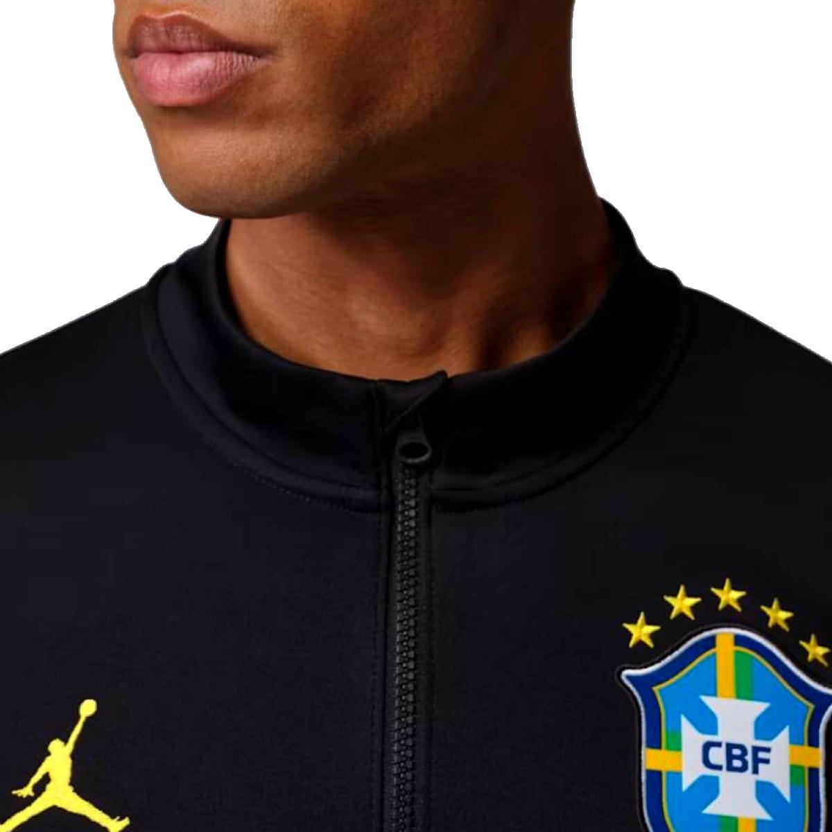 Jordan x Brazil black training bench Soccer tracksuit 2026/27 - Jordan-4