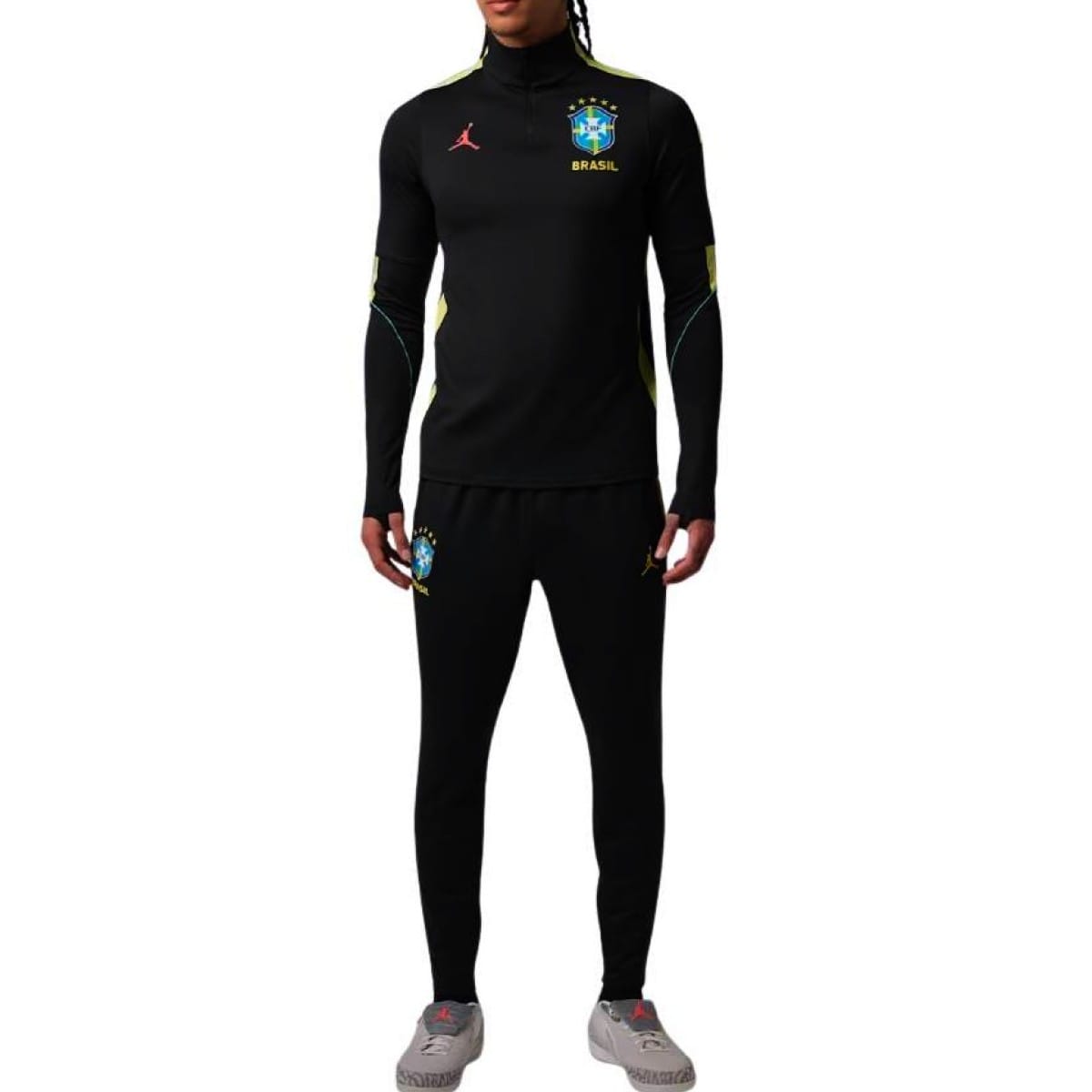 Jordan x Brazil black training technical Soccer tracksuit 2026/27 - Jordan-1