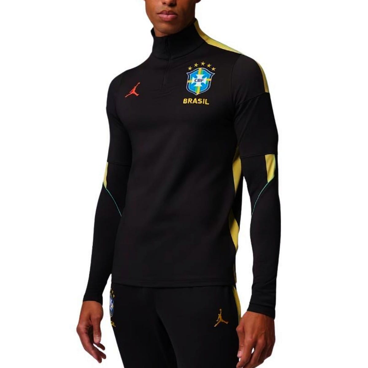 Jordan x Brazil black training technical Soccer tracksuit 2026/27 - Jordan-0