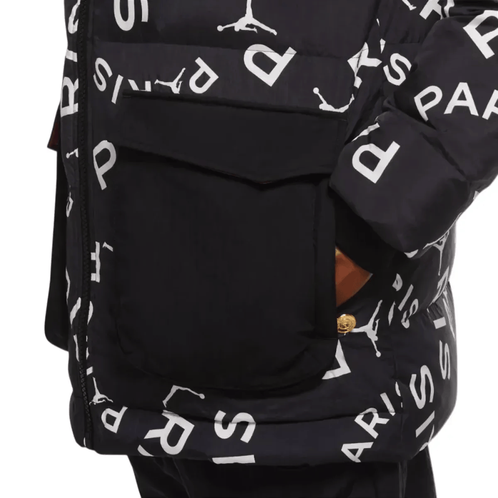 Jordan x PSG black Parka down padded jacket 2023 - Jordan-4