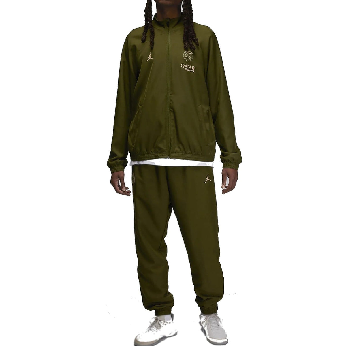 Jordan x PSG green training presentation Soccer tracksuit 2024 - Nike-3