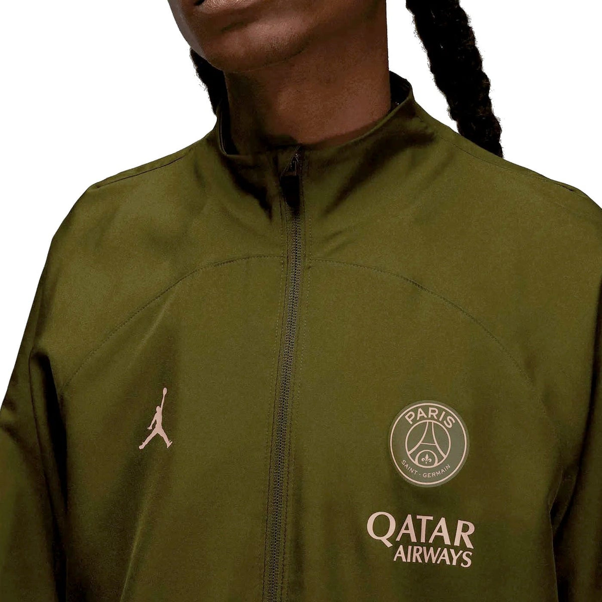 Jordan x PSG green training presentation Soccer tracksuit 2024 - Nike-2