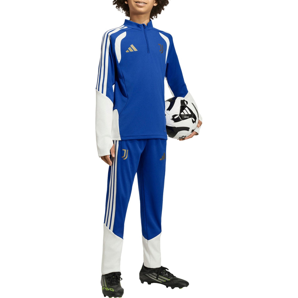 Kids - Juventus blue training technical Soccer tracksuit 2026/27 - Adidas-1