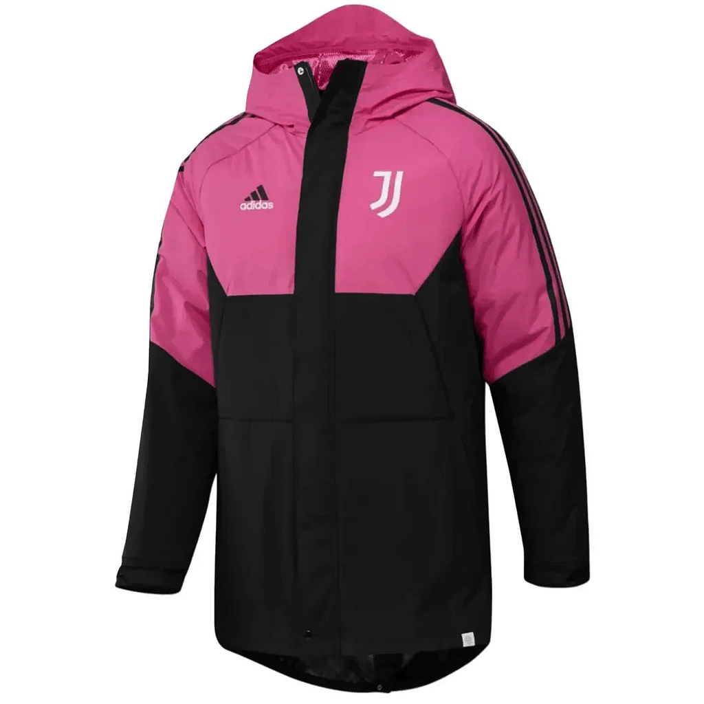 Juventus Soccer parka down jacket 2022 pink/black - Adidas-0